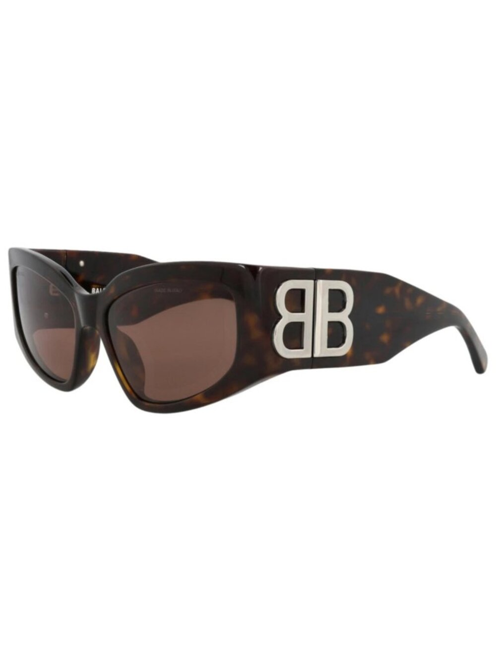 New Balenciaga Women's Sunglasses Cat Eye Recycled Acetate Frame Havana Havana